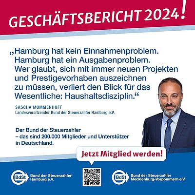 Geschäftsbericht 2024: Hamburg im Ausgabenrausch!