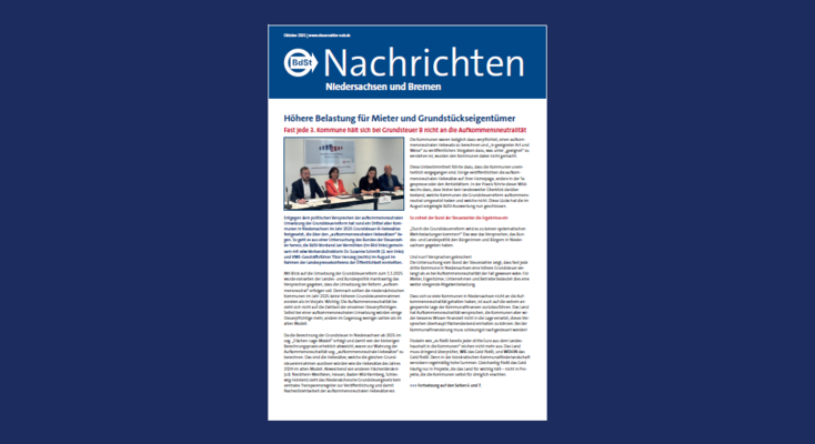 BdSt-Nachrichten Niedersachsen und Bremen Oktober 2025 BdSt-Nachrichten Niedersachsen und Bremen Oktober 2025