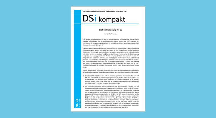 DSi kompakt Nr. 11 - Die Bürokratisierung der EU