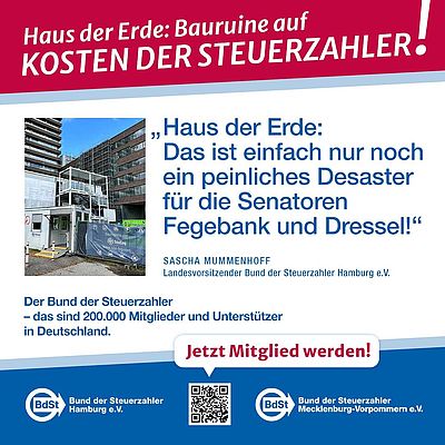„Haus der Erde" – Hamburgs teuerste Bauruine auf Kosten der Steuerzahler „Haus der Erde" – Hamburgs teuerste Bauruine auf Kosten der Steuerzahler