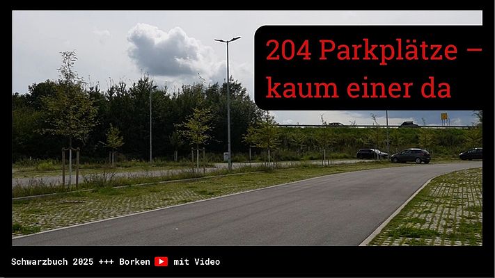 Leerer Pendler-Parkplatz in Borken