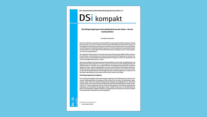 DSi kompakt Nr. 55 – Die Notlagenregelungen in den Schuldenbremsen der Länder
