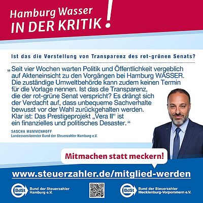 Hamburg Wasser: Ist das die Vorstellung von Transparenz des rot-grünen Senats?