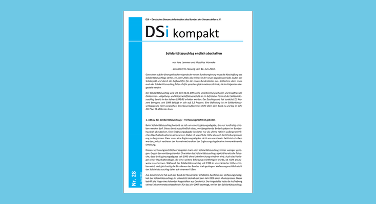 DSi kompakt Nr. 28 - Solidaritätszuschlag endlich abschaffen