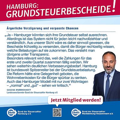 Hamburgs Grundsteuer: Ärgerliche Verzögerung und verpasste Chancen!