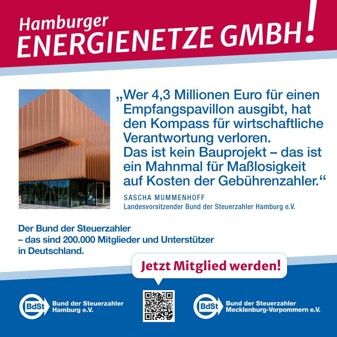 Prestige mit Preisaufschlag: Der neue Eingangsbereich der Hamburger Energienetze steht symbolisch für millionenschwere Fehlkalkulationen auf Kosten der Gebührenzahler.