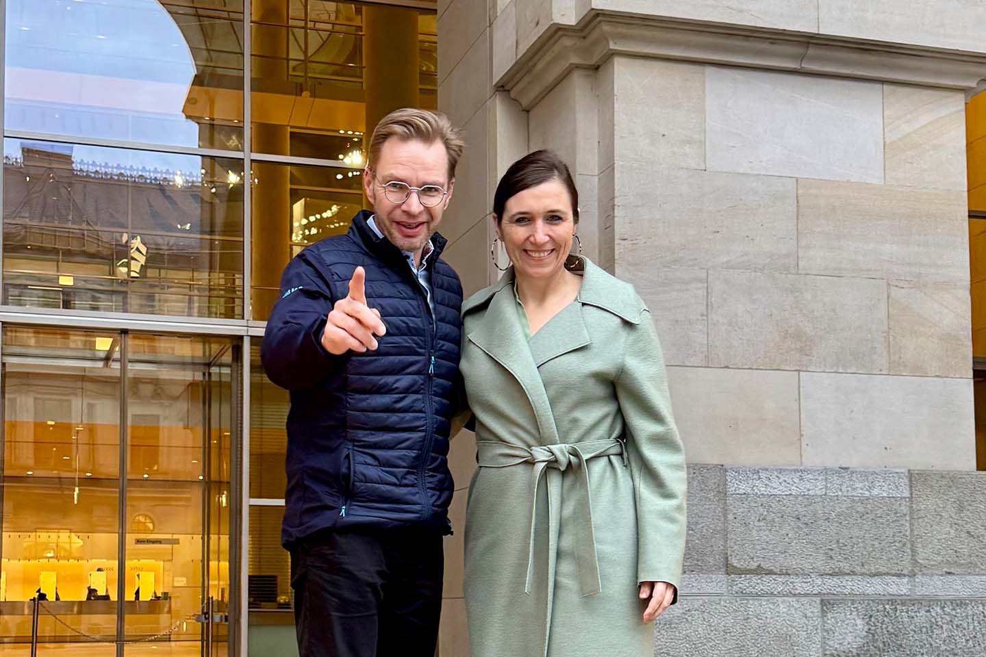 Bund der Steuerzahler Präsident Reiner Holznagel mit Katharina Beck von den Grünen