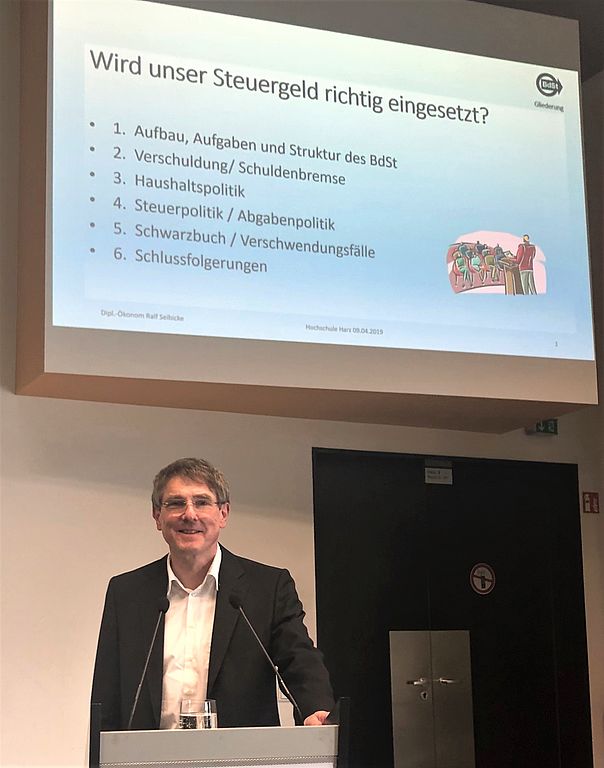 Landesvorsitzender Ralf Seibicke, Präsident des Landesrechnungshofes a. D.