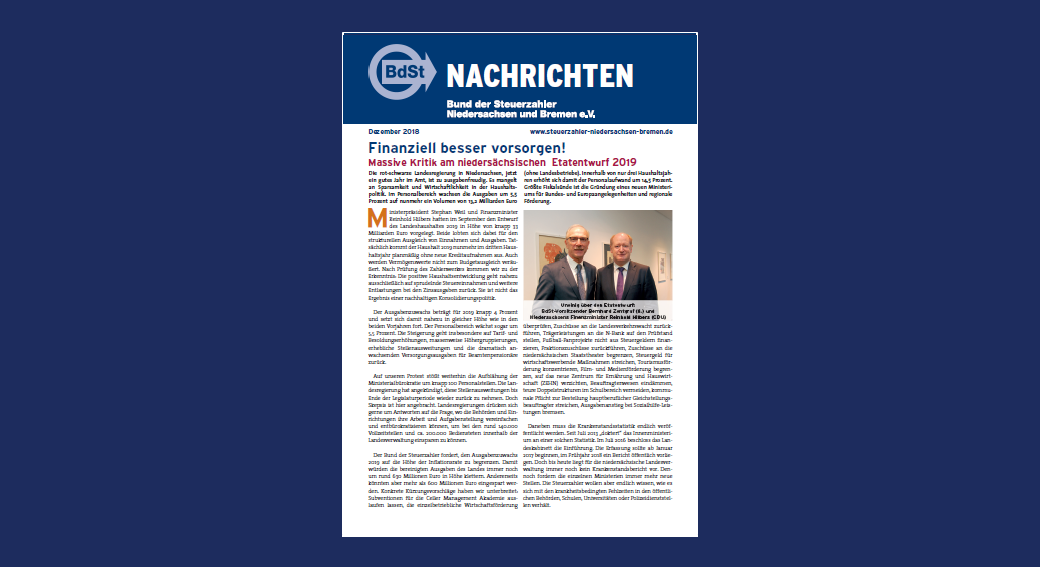 BdSt-Nachrichten Niedersachsen und Bremen Dezember 2018