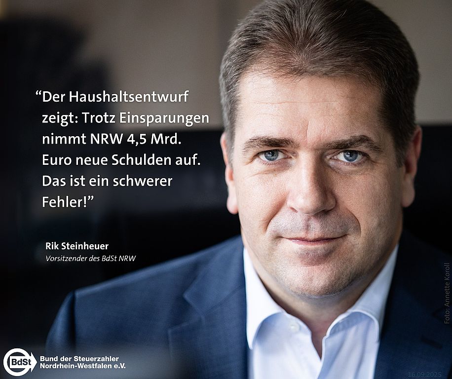 Portraitfoto von Rik Steinheuer, danebenstehndes Zitat von ihm