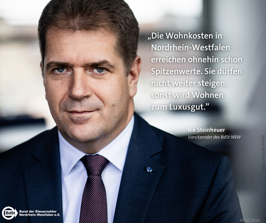 Portrait von Rik Steinheuer, Vorsitzender des BdSt NRW