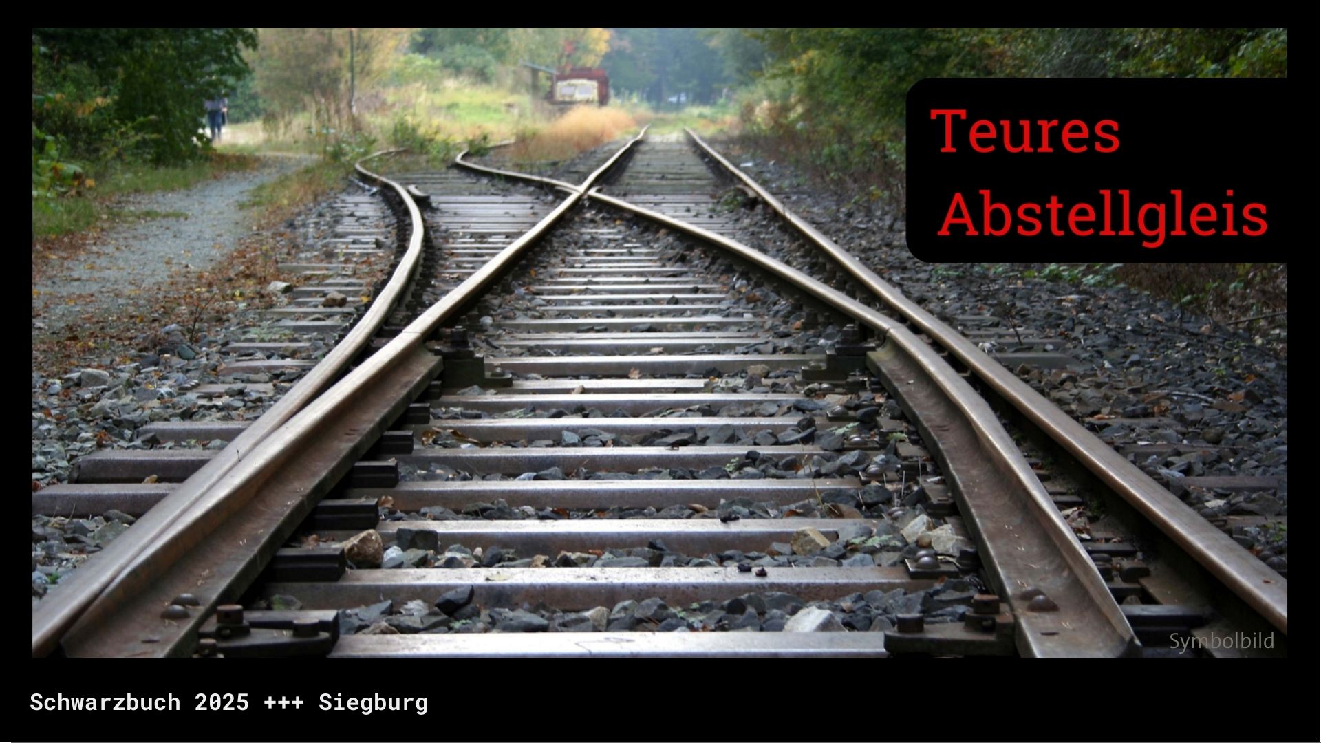 Gleise, die sich teilen/Gabelung.